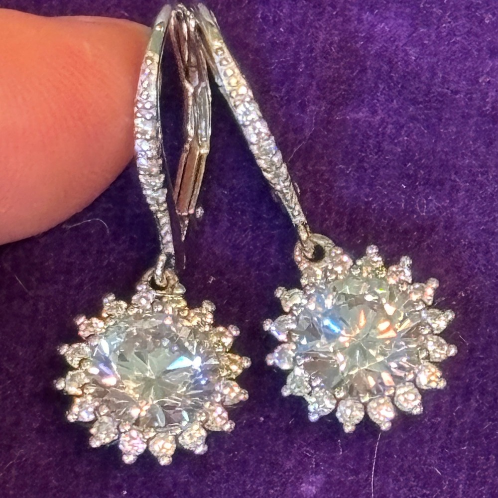 Bella Luce 4.80ctw Cubic Zirconia Round Rhodium Over 925 Silver Dangle Earrings